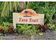 Tara Trail community entrance sign at 2322 Melonie Trl, New Smyrna Beach, FL 32168