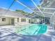 Refreshing screened-in pool with ample deck space at 2322 Melonie Trl, New Smyrna Beach, FL 32168