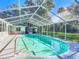 Lovely oval pool with a screened enclosure at 2322 Melonie Trl, New Smyrna Beach, FL 32168