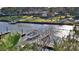 Relaxing waterfront view with boat slips and lush landscaping at 3 Riverwalk Dr # 302, New Smyrna Beach, FL 32169