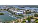 Aerial view of waterfront community with boat docks at 3 Riverwalk Dr # 401, New Smyrna Beach, FL 32169