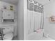 Clean bathroom with shower/tub combo and updated vanity at 3001 S Atlantic Ave # 503, New Smyrna Beach, FL 32169