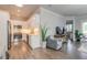 Modern kitchen with stainless steel appliances and white cabinetry at 3088 Isles Way, New Smyrna Beach, FL 32168