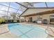 Enjoy this screened pool and patio area at 3103 Royal Palm Dr, Edgewater, FL 32141