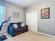 Bright home office features a couch and built-in closet at 3133 Crab Trap Dr, New Smyrna Beach, FL 32168