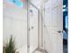 Large walk-in shower with glass enclosure at 3133 Crab Trap Dr, New Smyrna Beach, FL 32168