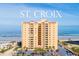 St. Croix beachfront building aerial view, showcasing oceanfront location at 3145 S Atlantic Ave # 804, Daytona Beach Shores, FL 32118