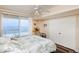 Bedroom with ocean view and a queen bed at 3145 S Atlantic Ave # 804, Daytona Beach Shores, FL 32118