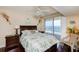 Bedroom with ocean view and a queen bed at 3145 S Atlantic Ave # 804, Daytona Beach Shores, FL 32118