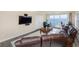 Living room boasts ocean view and comfortable leather seating at 3145 S Atlantic Ave # 804, Daytona Beach Shores, FL 32118