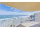 Spacious balcony boasting panoramic ocean and beach views at 3145 S Atlantic Ave # 804, Daytona Beach Shores, FL 32118