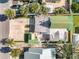 Aerial view showcasing home, private driveway, and backyard at 321 Jessamine Ave, New Smyrna Beach, FL 32169