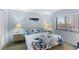 Bedroom with king-size bed and ocean view at 4139 S Atlantic Ave # A307, New Smyrna Beach, FL 32169