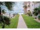 Grounds with ocean view and pathway at 4155 S Atlantic Ave # 111, New Smyrna Beach, FL 32169