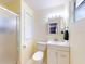 Clean bathroom with a shower/tub combo at 4514 Saxon Dr, New Smyrna Beach, FL 32169