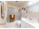 Neat bathroom with shower/tub and updated vanity at 4514 Saxon Dr, New Smyrna Beach, FL 32169