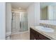 Bathroom with shower stall and vanity at 4825 Apple Blossom Ln, Saint Cloud, FL 34771