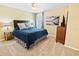 Cozy bedroom with a queen-size bed and neutral decor at 6932 Vintage Ln, Port Orange, FL 32128