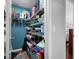 Large walk-in closet with wire shelving at 803 Silk Oak Ct, New Smyrna Beach, FL 32168