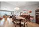 Formal dining room with wood table and chairs at 803 Silk Oak Ct, New Smyrna Beach, FL 32168