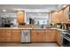 Kitchen features granite countertops, stainless steel dishwasher, and light wood cabinets at 803 Silk Oak Ct, New Smyrna Beach, FL 32168