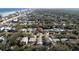 Aerial view of home and neighborhood, showcasing location near the beach at 826 E 12Th Ave, New Smyrna Beach, FL 32169