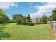 Large grassy backyard with mature trees and partial home view at 12 Foster Dr, Daytona Beach, FL 32118