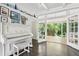 Elegant dining room with hardwood floors and French doors leading to the backyard at 12 Foster Dr, Daytona Beach, FL 32118