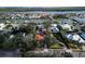 Aerial view highlighting the property's waterfront location at 1207 Magnolia St, New Smyrna Beach, FL 32168