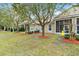 Spacious backyard with a screened porch, perfect for outdoor enjoyment at 121 Sedona Cir, Daytona Beach, FL 32124