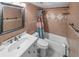 Bathroom with tub, shower, and updated vanity at 1253 Harbour Point Dr, Port Orange, FL 32127