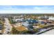 Aerial view of beach house and neighborhood at 1309 Hill St, New Smyrna Beach, FL 32169