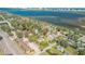 Aerial view of property and waterfront location at 142 Jean Francis Ln, Port Orange, FL 32127