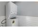 Stackable washer and dryer set in a small closet at 142 Jean Francis Ln, Port Orange, FL 32127