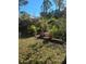 Landscaped backyard with colorful flowers and plants at 2421 Silver Palm Dr, Edgewater, FL 32141