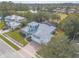 Aerial view of house and surrounding neighborhood at 2817 Bay Side Dr, New Smyrna Beach, FL 32168