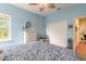 Bedroom with a queen bed, dresser, and closet at 2817 Bay Side Dr, New Smyrna Beach, FL 32168