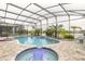 Resort-style backyard oasis with a screened-in pool and spa at 3014 Borassus Dr, New Smyrna Beach, FL 32168