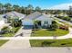 House and surrounding neighborhood, view from above at 3037 Borassus Dr, New Smyrna Beach, FL 32168