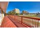 Spacious deck overlooking the street and ocean views at 3726 S Atlantic Ave, New Smyrna Beach, FL 32169