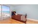 Bedroom with a twin bed and ocean view at 3851 S Atlantic Ave # 701, Daytona Beach Shores, FL 32118