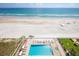 Aerial view of pool and beach access at 3851 S Atlantic Ave # 701, Daytona Beach Shores, FL 32118