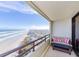 Balcony with couch and breathtaking ocean view at 3855 S Atlantic Ave # 1105, Daytona Beach Shores, FL 32118