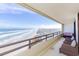 Balcony with seating and wide ocean view at 3855 S Atlantic Ave # 1105, Daytona Beach Shores, FL 32118