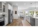 Modern kitchen with stainless steel appliances and granite countertops at 508 Campana St, New Smyrna Beach, FL 32168