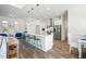 Modern kitchen featuring a large island, stainless steel appliances, and white cabinetry at 508 Campana St, New Smyrna Beach, FL 32168