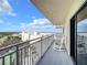 Balcony with rocking chairs and ocean view at 5207 S Atlantic Ave # 1021, New Smyrna Beach, FL 32169