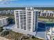 High-rise building showcasing oceanfront location and amenities at 5207 S Atlantic Ave # 423, New Smyrna Beach, FL 32169