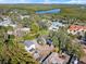 Aerial view showing property location and waterfront access at 636 Faulkner St, New Smyrna Beach, FL 32168