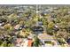 Aerial view showing home's location near water at 636 Faulkner St, New Smyrna Beach, FL 32168